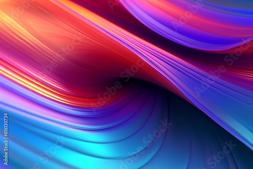 ai generative colorful waves background vibrant futuristic pattern 
