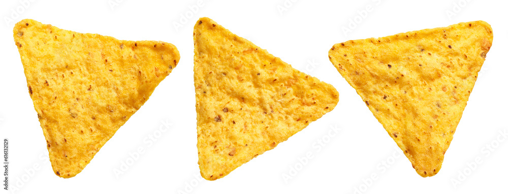 Set of mexican nachos chips cut out