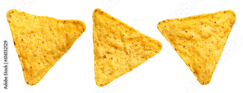 Foto Set of mexican nachos chips cut out