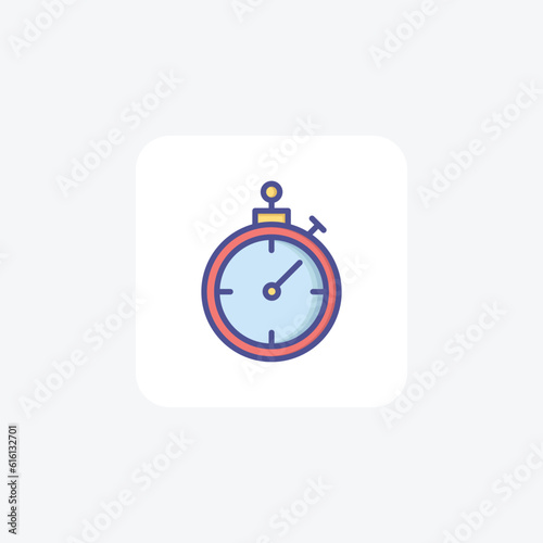 A Stylish Collection of Flat icon Representing Clocks and Time 

