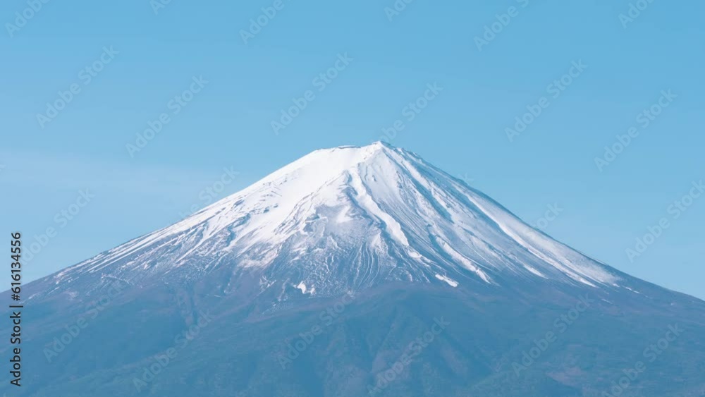 Mount Fuji against a Blue Sky and Thin Clouds (Time Lapse) Mount Fuji against a Blue Sky and Thin Clouds (Time Lapse)