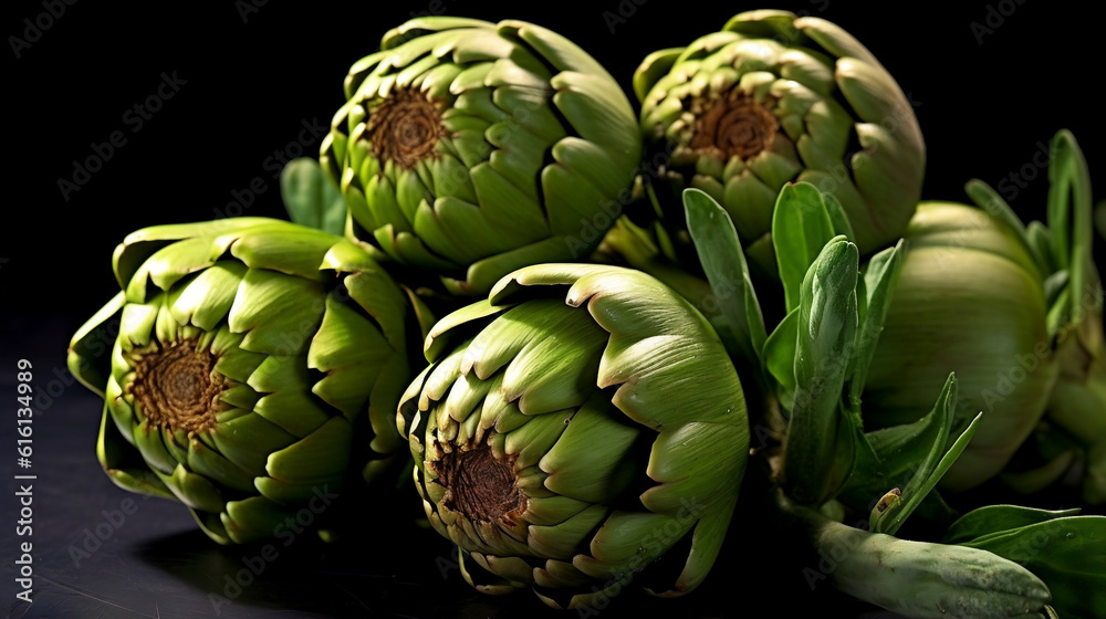 Fototapeta premium Artischocke, artichokes, Generative AI