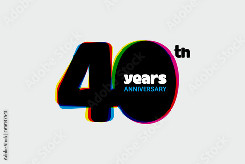 40 years anniversary logo template