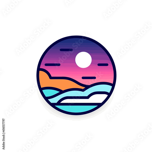 Aurora Icon on White Background. Vector Illustration.