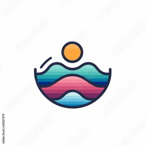 Aurora Icon on White Background. Vector Illustration.