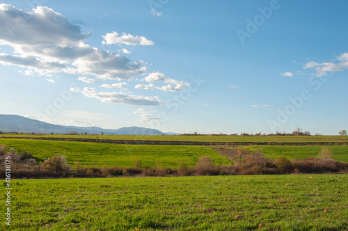 Green fields in Southern Bulgaria