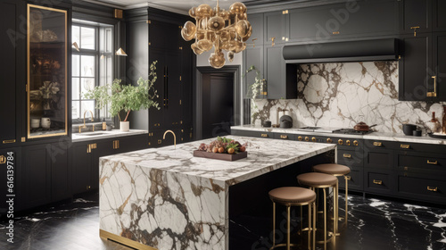 A chic modern kitchen that ...