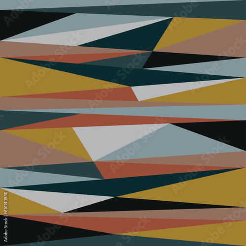 Square Abstract geometric triangular shape pattern art decoration wall mural background