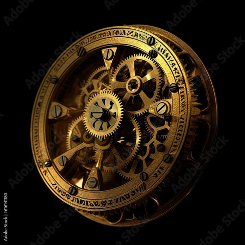 clock background, generative, ai, machine, mechanical © Svitlana