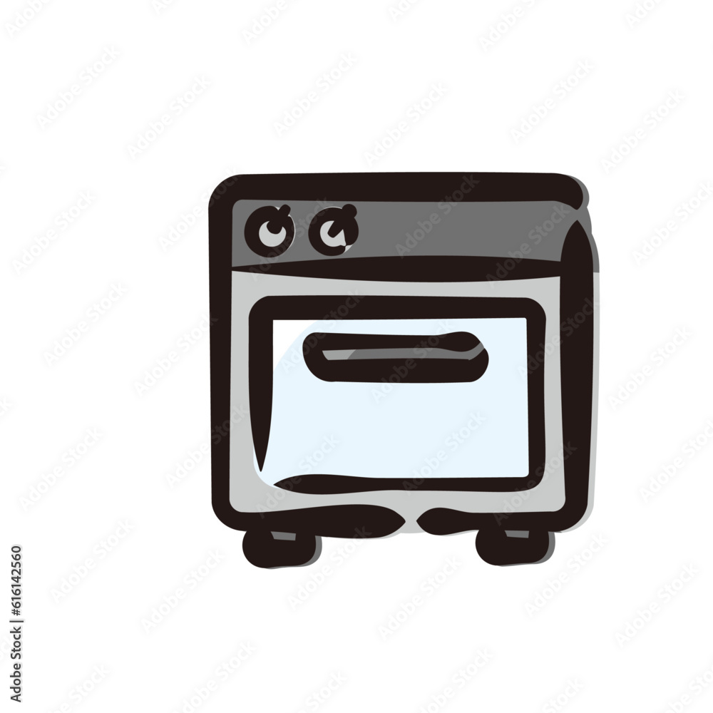 Oven - Bread and bakery icon/illustration (Hand-drawn line, colored version) Oven - Bread and bakery icon/illustration (Hand-drawn line, colored version)