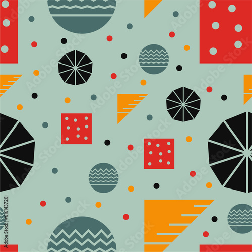 abstract seamless background of geometric shapes