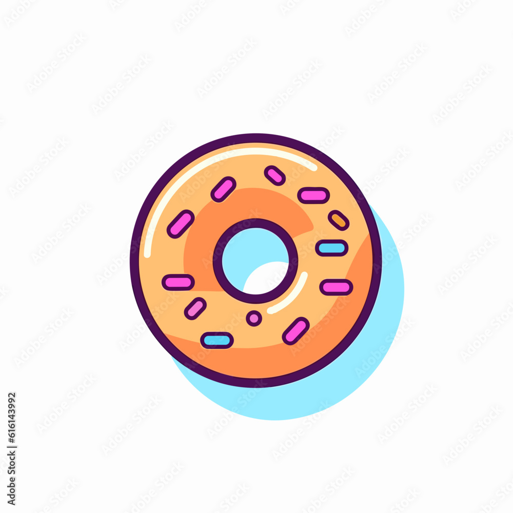 Donut Icon on White Background. Vector Illustration. Minimalist Donut Icon. Crisp and Pixel-Perfect Design. Donut Icon on White Background. Vector Illustration. Minimalist Donut Icon. Crisp and Pixel-Perfect Design.