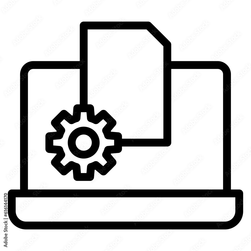 Obraz premium laptop line 