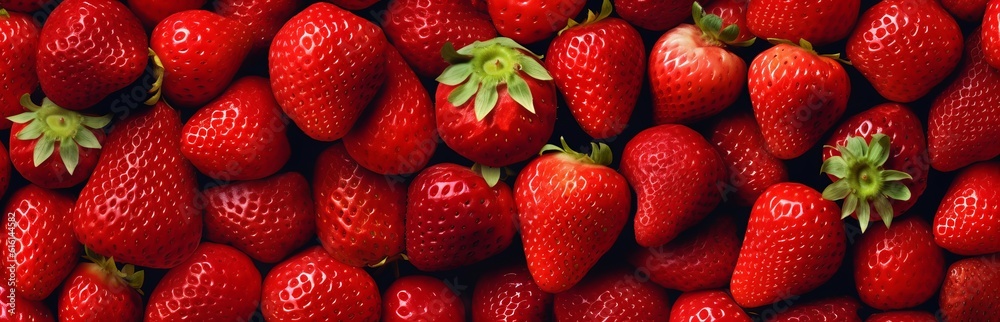Strawberries. Monochromatic background with fruits. Useful fragrant berries of different sizes, dietary snack, generative AI Strawberries. Monochromatic background with fruits. Useful fragrant berries of different sizes, dietary snack, generative AI