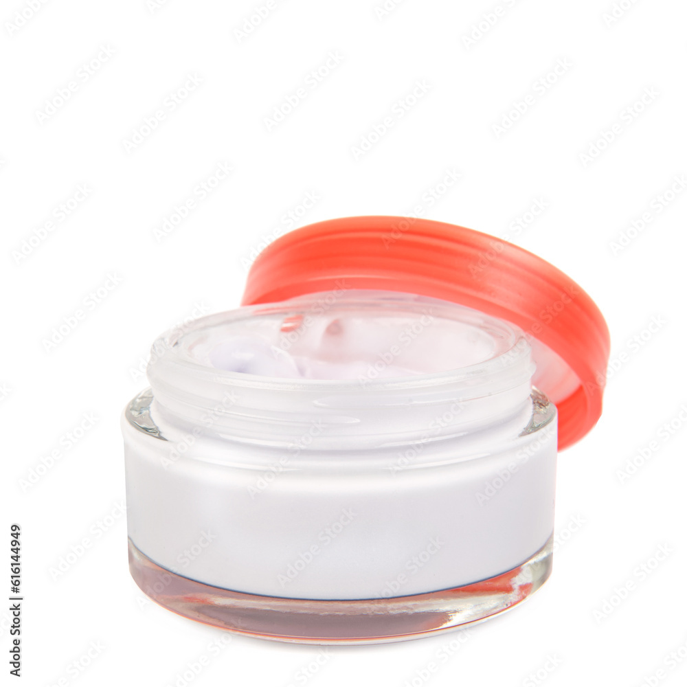 Cosmetic cream for facial skin care isolated on white . Cosmetic cream for facial skin care isolated on white .
