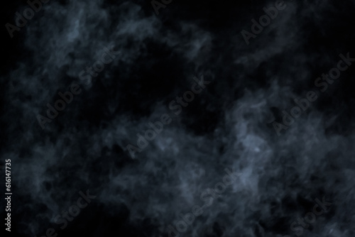 smoke spray fog mist motion air pattern on black background space for text for Halloween card template invitation flyer