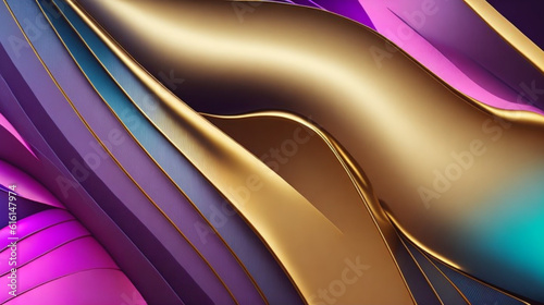 abstract metallic background with smooth wavy lines