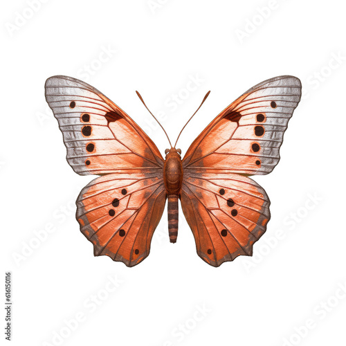 American copper butterfly -  Lycaena phleas. Transparent PNG. Generative AI © Razvan
