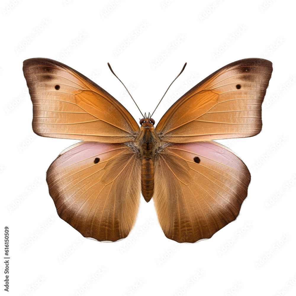 Fototapeta premium Meadow brown butterfly - Maniola jurtina. Transparent PNG. Generative AI