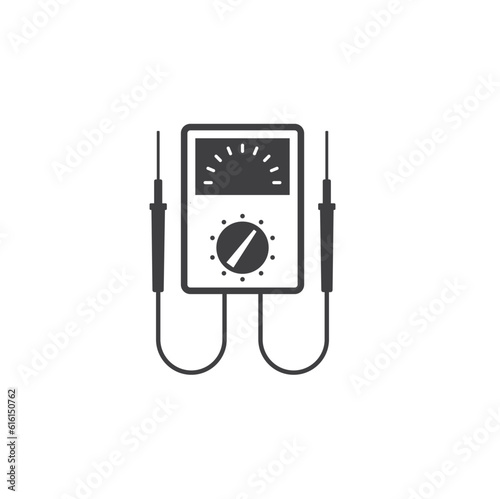 illustration of voltmeter, vector art.