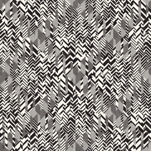 Monochrome Glitch Effect Textured Pattern