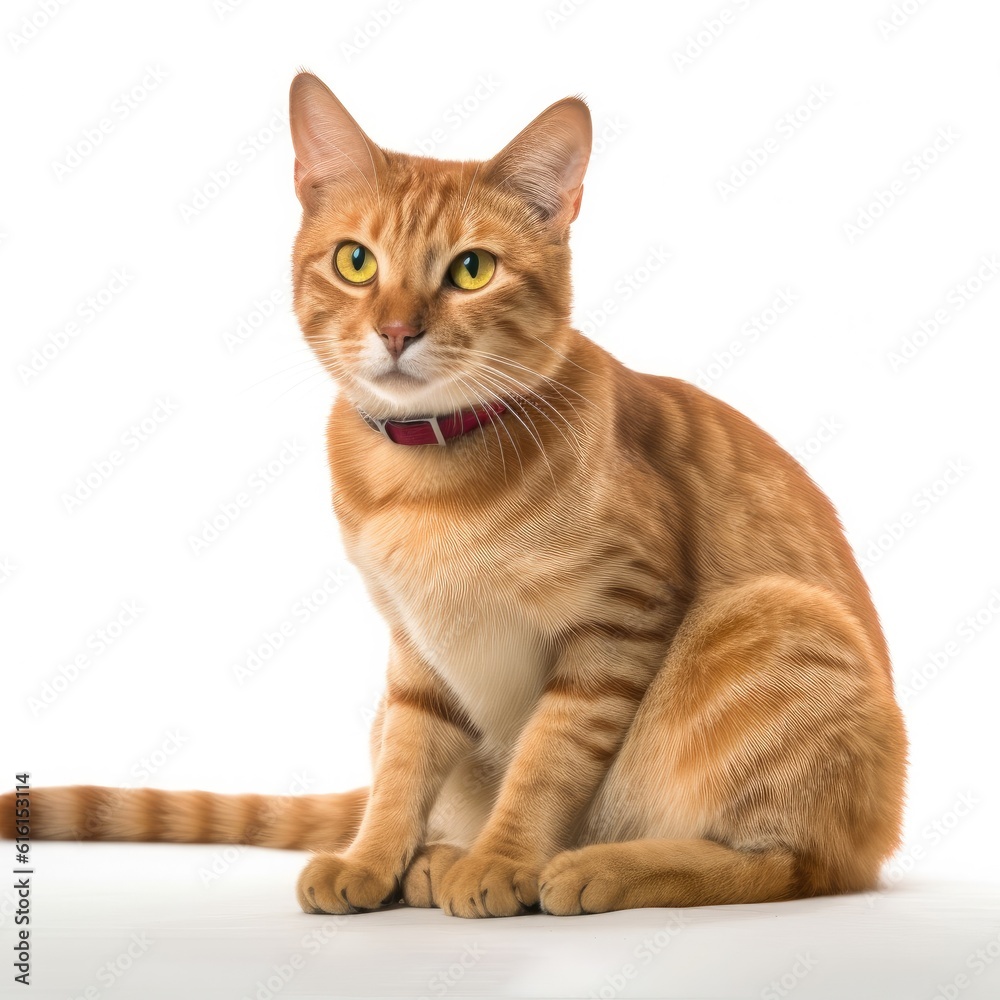 Obraz premium Seychellois cat cat isolated on white background. Generative AI