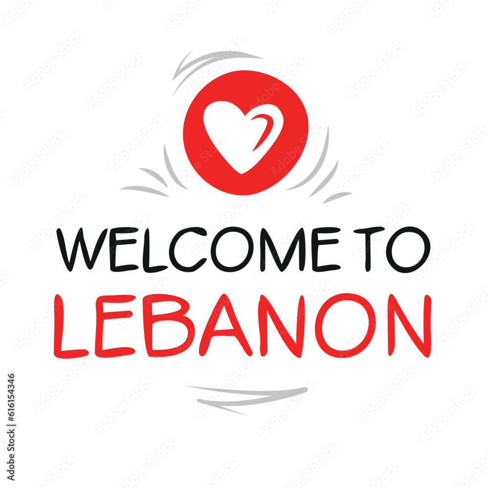 Welcome to Lebanon, Vector Illustration.