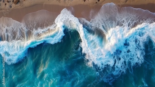 Ocean waves on the beach as background