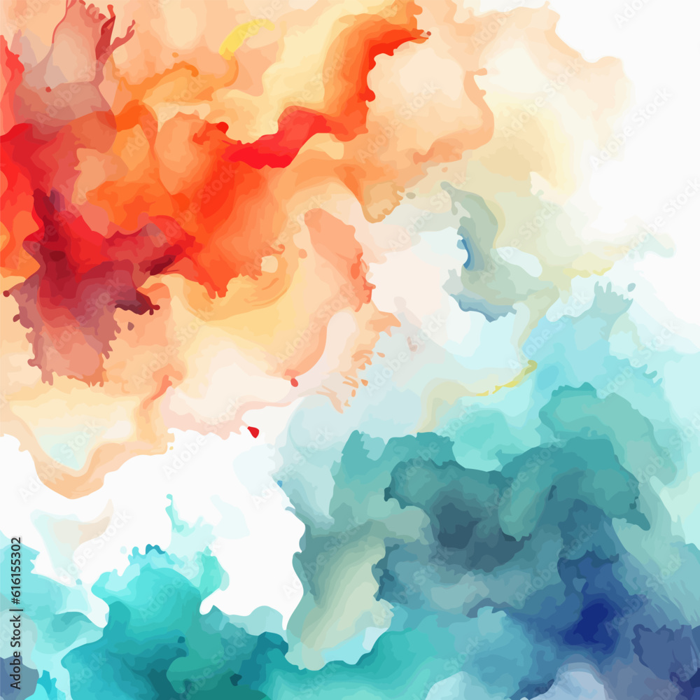 Vibrant colors watercolor texture vector background