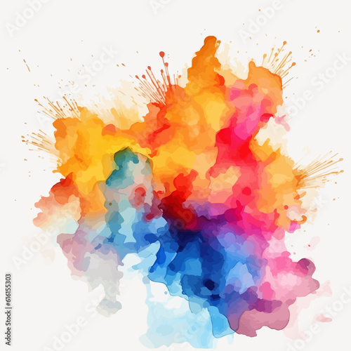 Vibrant colors watercolor texture vector background