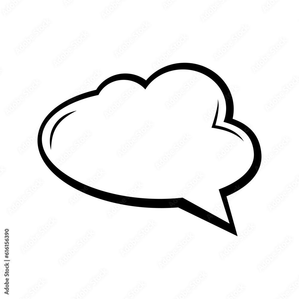 Speech bubble for comics. Words balloon vector illustration. Comic text cloud. Hand-drawn banner Speech bubble for comics. Words balloon vector illustration. Comic text cloud. Hand-drawn banner
