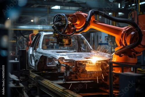 Automotive Welding by Industrial Robots. Generative AI