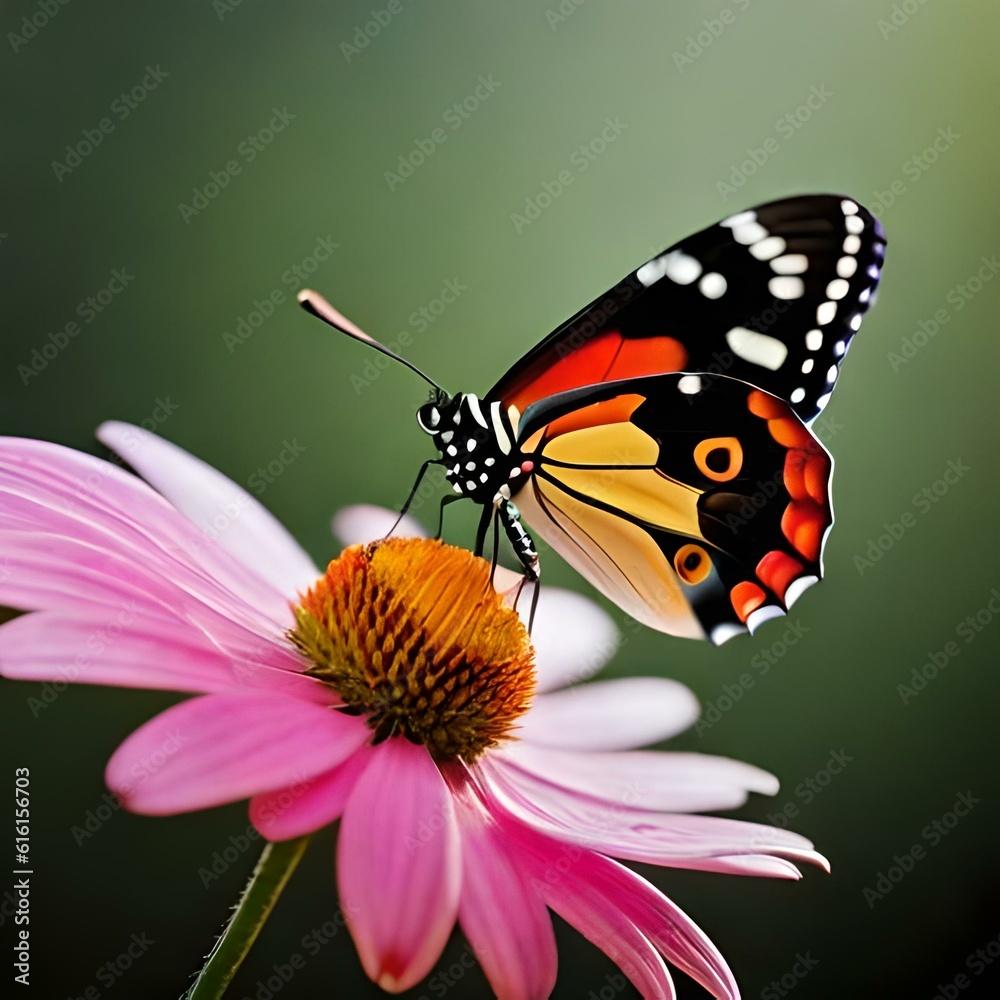 Obraz premium butterfly on flower