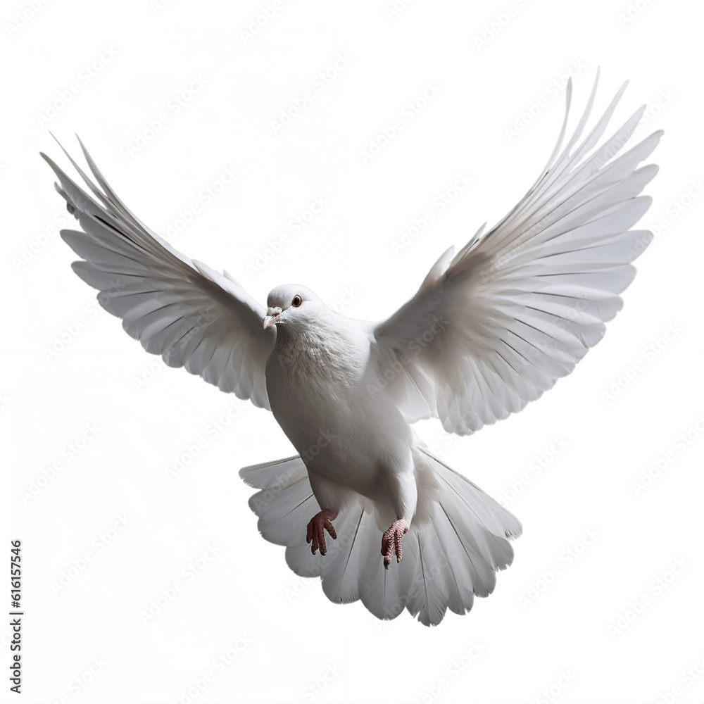 Obraz premium white dove of peace, no background