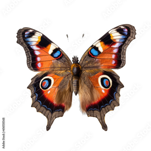 Peacock butterfly -  Aglais io. Transparent PNG. Generative AI © Razvan