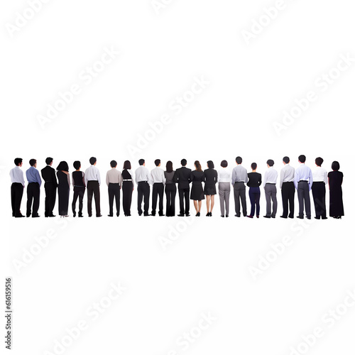 Rear view of business group standing in row © Budairomi