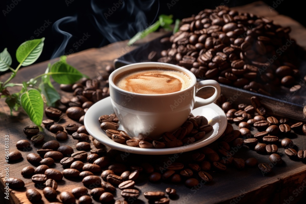 Pouring hot water over fresh coffee grounds. Generative AI Pouring hot water over fresh coffee grounds. Generative AI