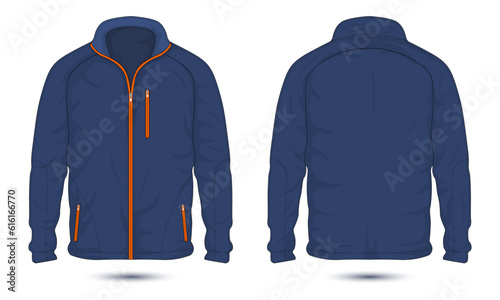 Modern casual jacket front and back view
