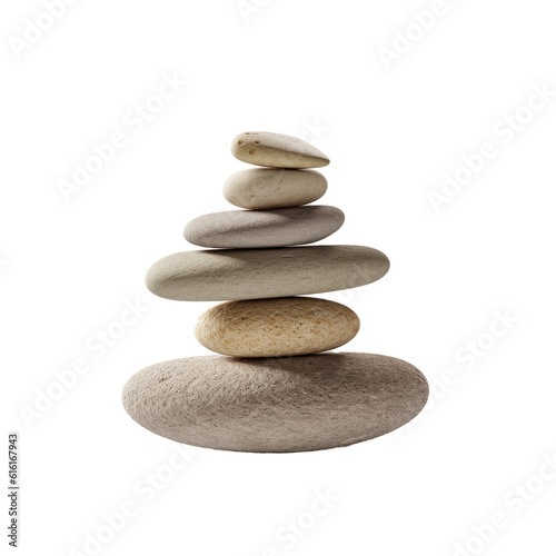 A set of zen stones stacked in balance