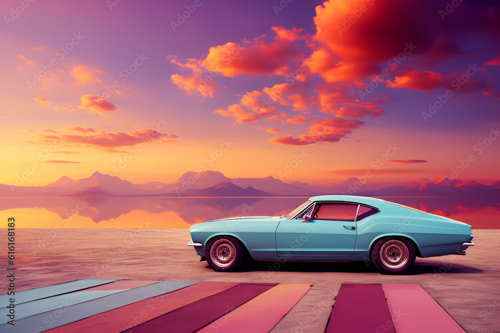 Fototapeta premium car on the road