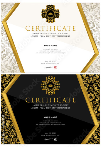賞状９５（横）certificate　award　表彰状　celebration