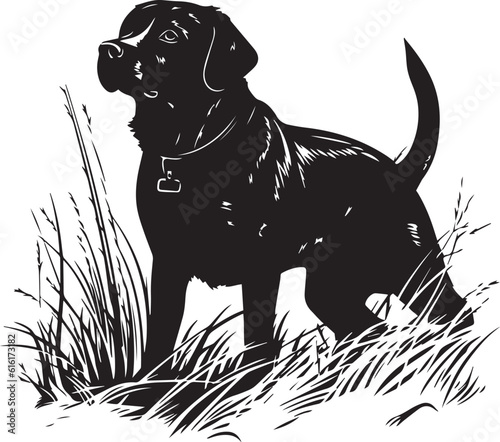 Hunting logo, hunting dog, Vector Illustration, SVG