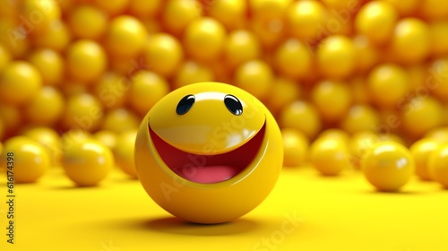 Smiley Listen Music emoji features a yellow face with eyes, wearing headphones and a wide, happy smile. It conveys the joy and enjoyment of listening to music. Generative AI photo