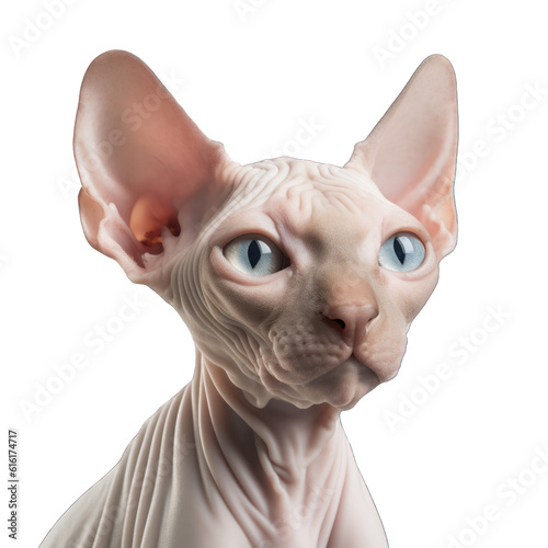 Sphynx cat isolated on transparent background. © WARASA