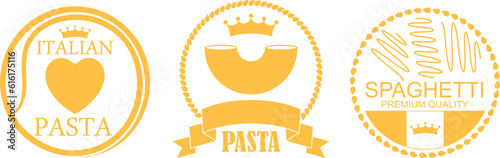 Pasta logo. Isolated pasta on white background