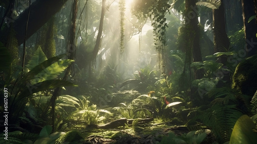 a jungle forest made by midjourney