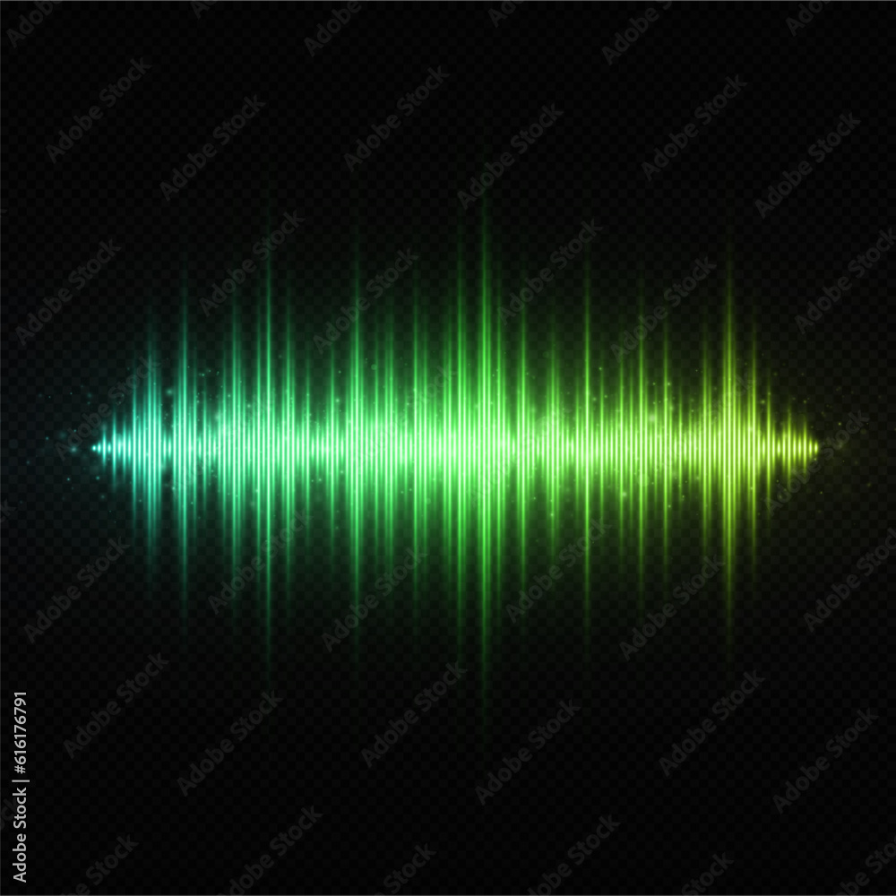 Glowing sound wave on transparent background. Shiny digital equalizer background. Luminous music equalizer concept. Glowing sound wave on transparent background. Shiny digital equalizer background. Luminous music equalizer concept.