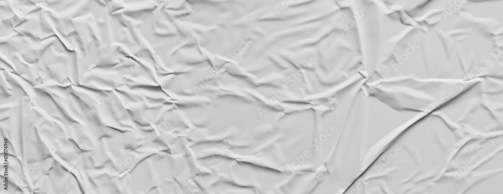 Wrinkled white paper texture.