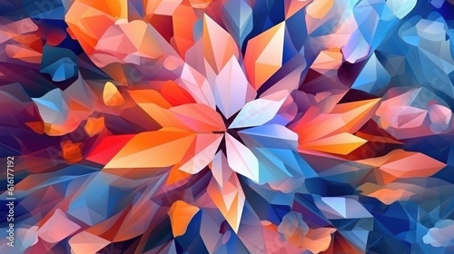 The wallpaper design is abstract and colorful. (Illustration, Generative AI)