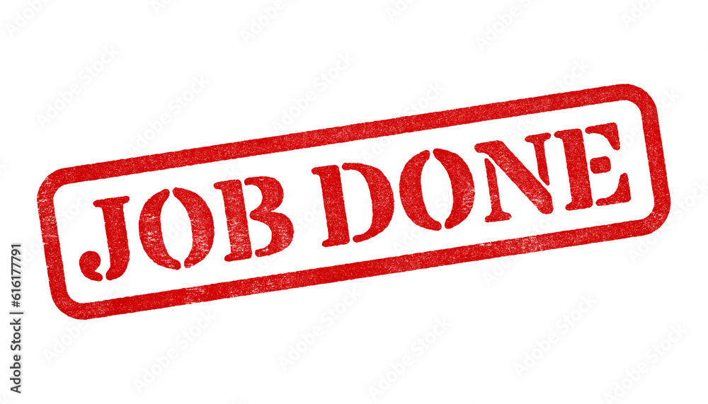 Job Done red rubber stamp isolated on transparent background with distressed texture effect Job Done red rubber stamp isolated on transparent background with distressed texture effect